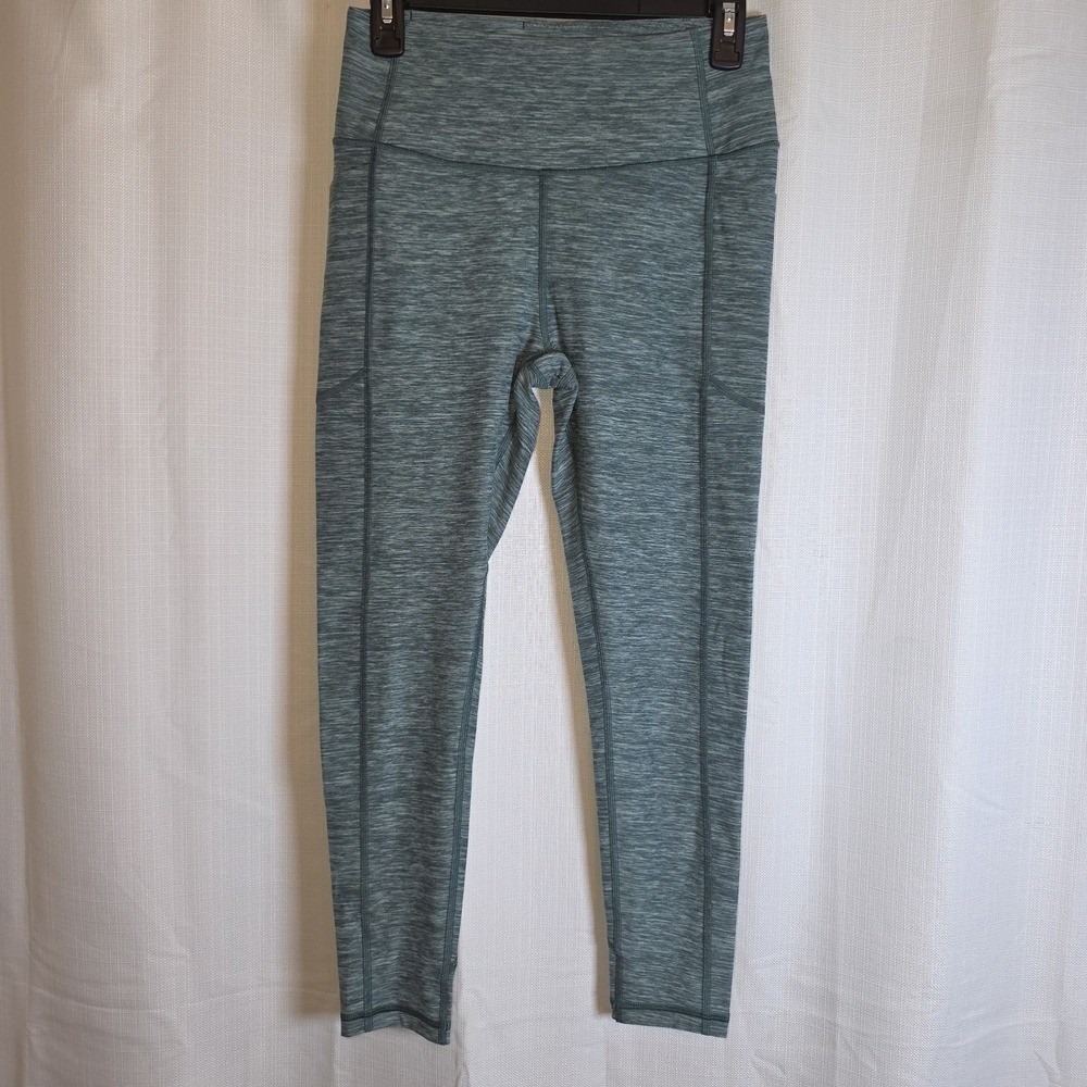 Victoria's Secret PINK Leggings High Waisted Side‎ Pocket Teal Heathered 8